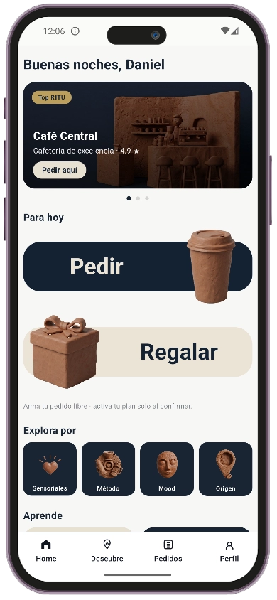 App RITU: pedir, regalar y explorar cafés de especialidad